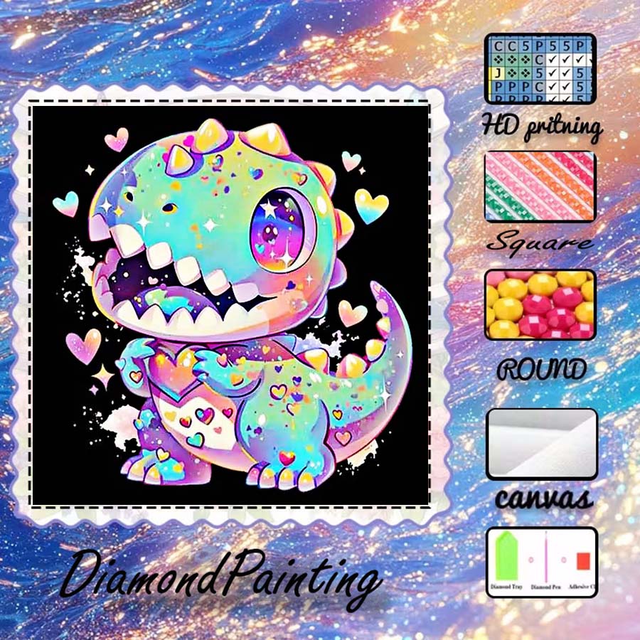 5D Diamond Painting Kit Full Drill - 1 pièce de tissu floqué 5D