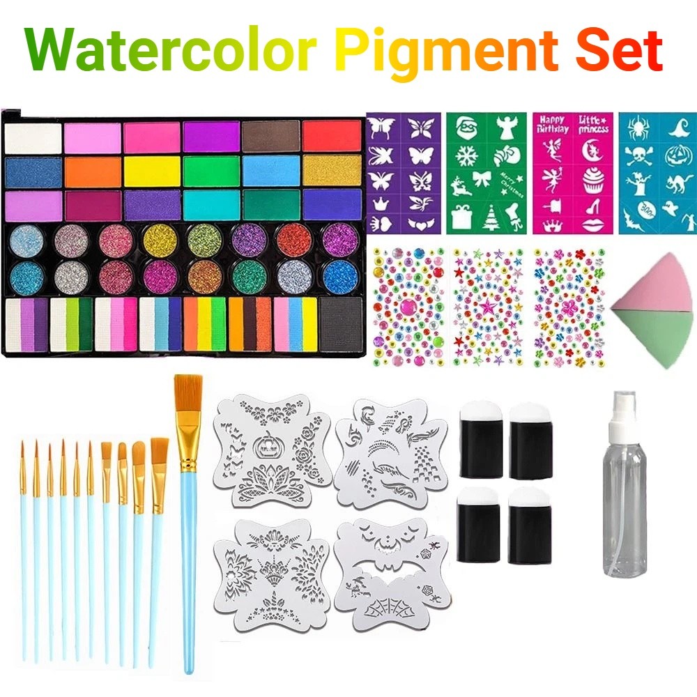 Watercolor Paint Set Solid Pigment - Ensemble de peinture aquarelle 42 couleurs,