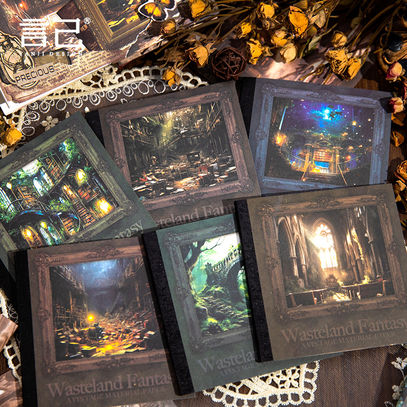 Vintage Junk Journal Scrapbooking Paper - Papier Décoratif Vintage de Style Futuriste