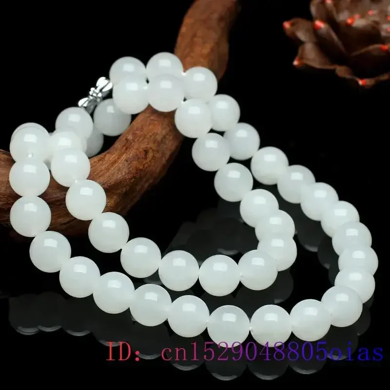 Beading - Collier de perles de Jade blanc