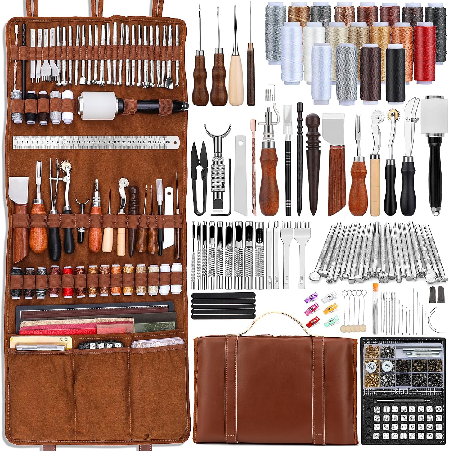 Sewing - Kit d'outils de maroquinerie professionnel avec