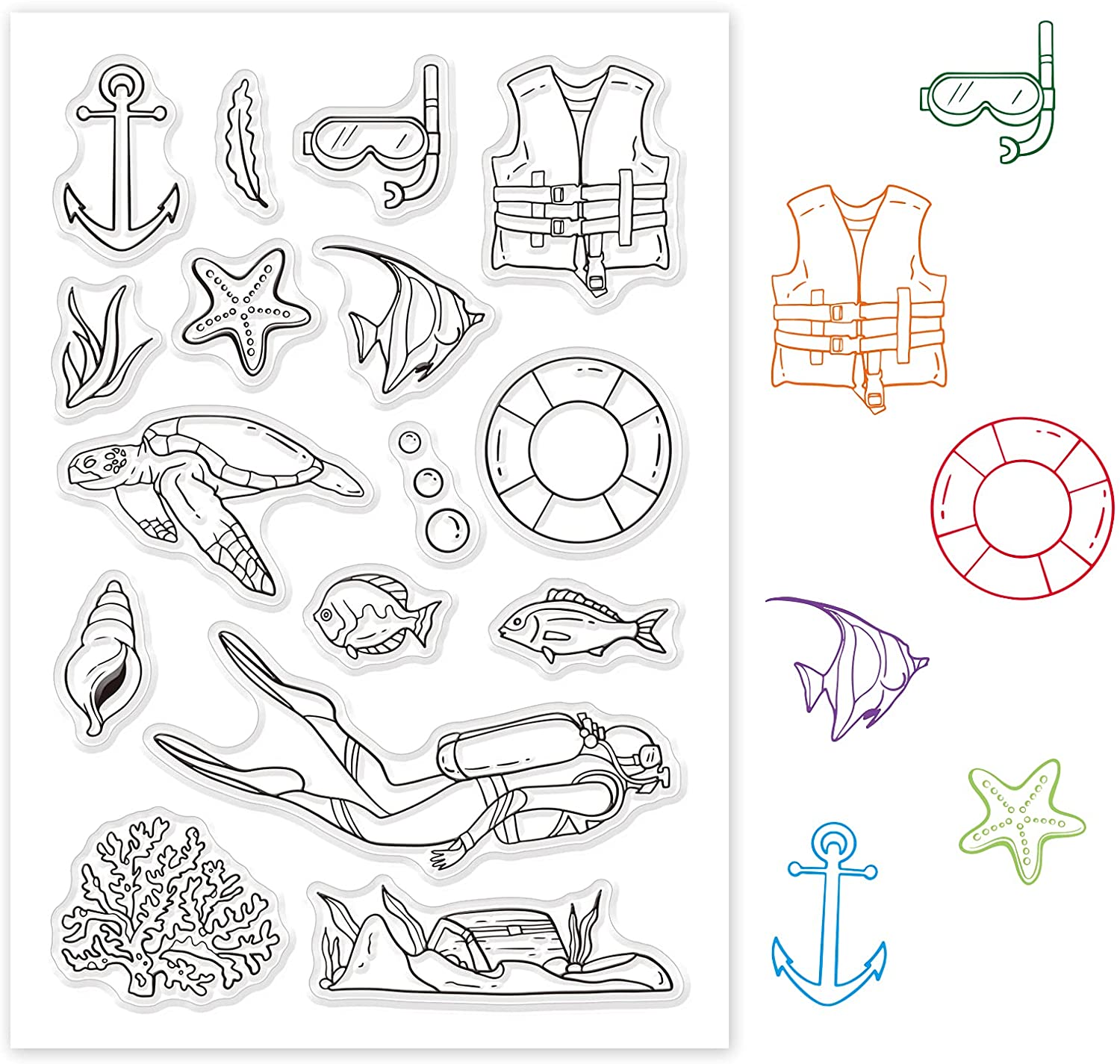 Timbres transparents de plongé - Clear Silicone Stamps For Card Making avis et prix