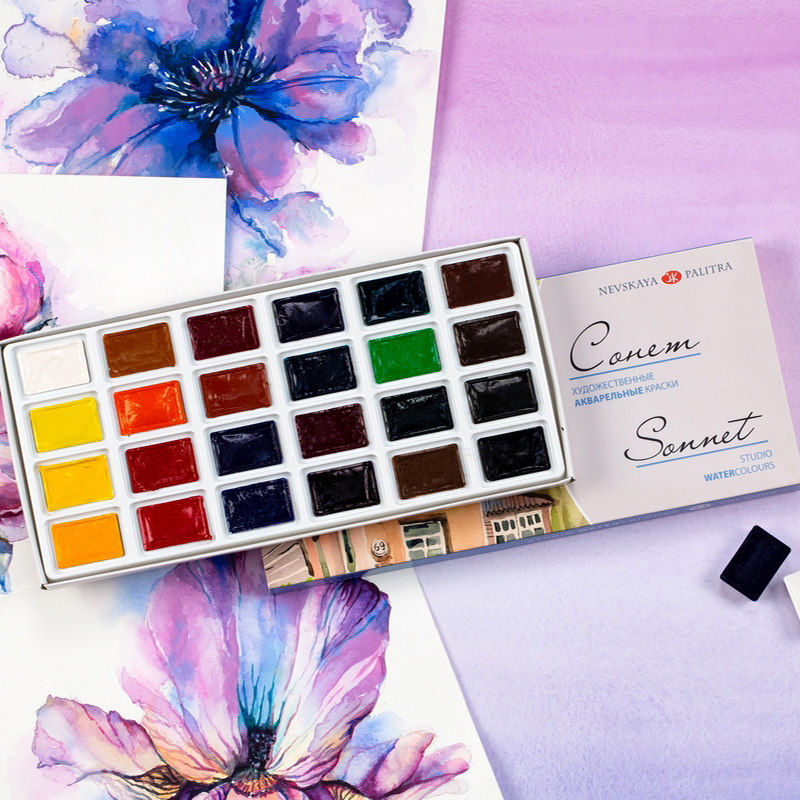 Peintures à l'eau solides Russ - Watercolor Paint Set Solid Pigment avis et prix