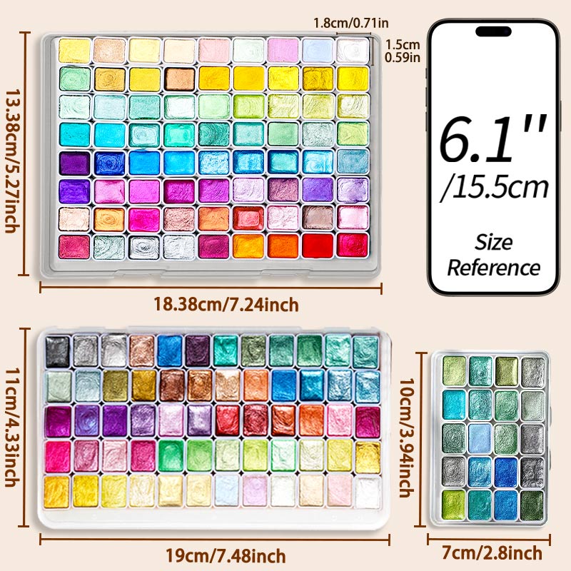 Pigment d'aquarelle perlé 20/2 - Watercolor Paint Set Solid Pigment avis et prix