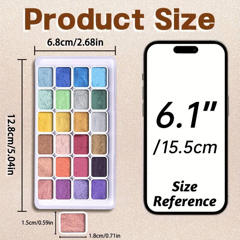 Pigment d'aquarelle perlé 20/2 - Watercolor Paint Set Solid Pigment avis et prix