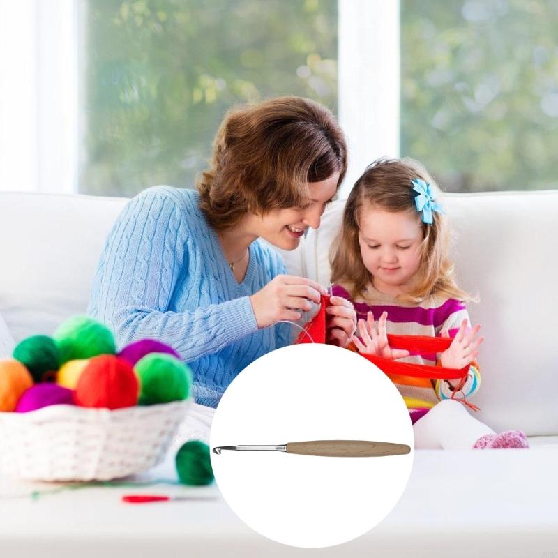 J0MC – Crochet ergonomique pou - Wooden Crochet Hooks Ergonomic Handle avis et prix
