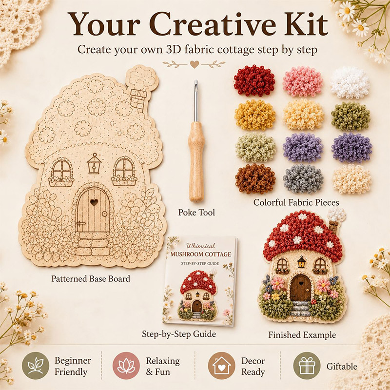 Kit DIY Poke Art Maison Champi - Sewing avis et prix
