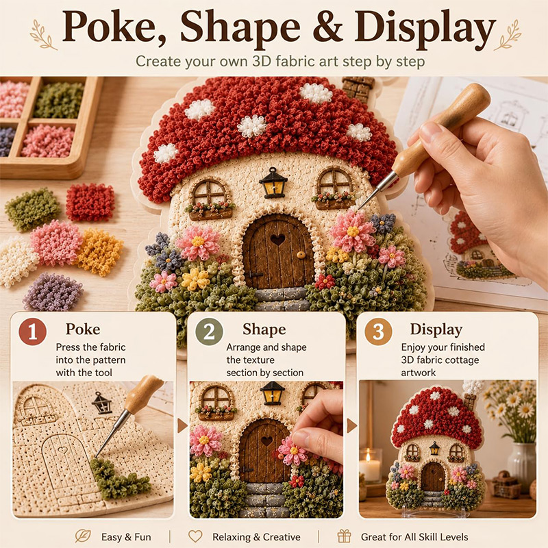 Kit DIY Poke Art Maison Champi - Sewing avis et prix
