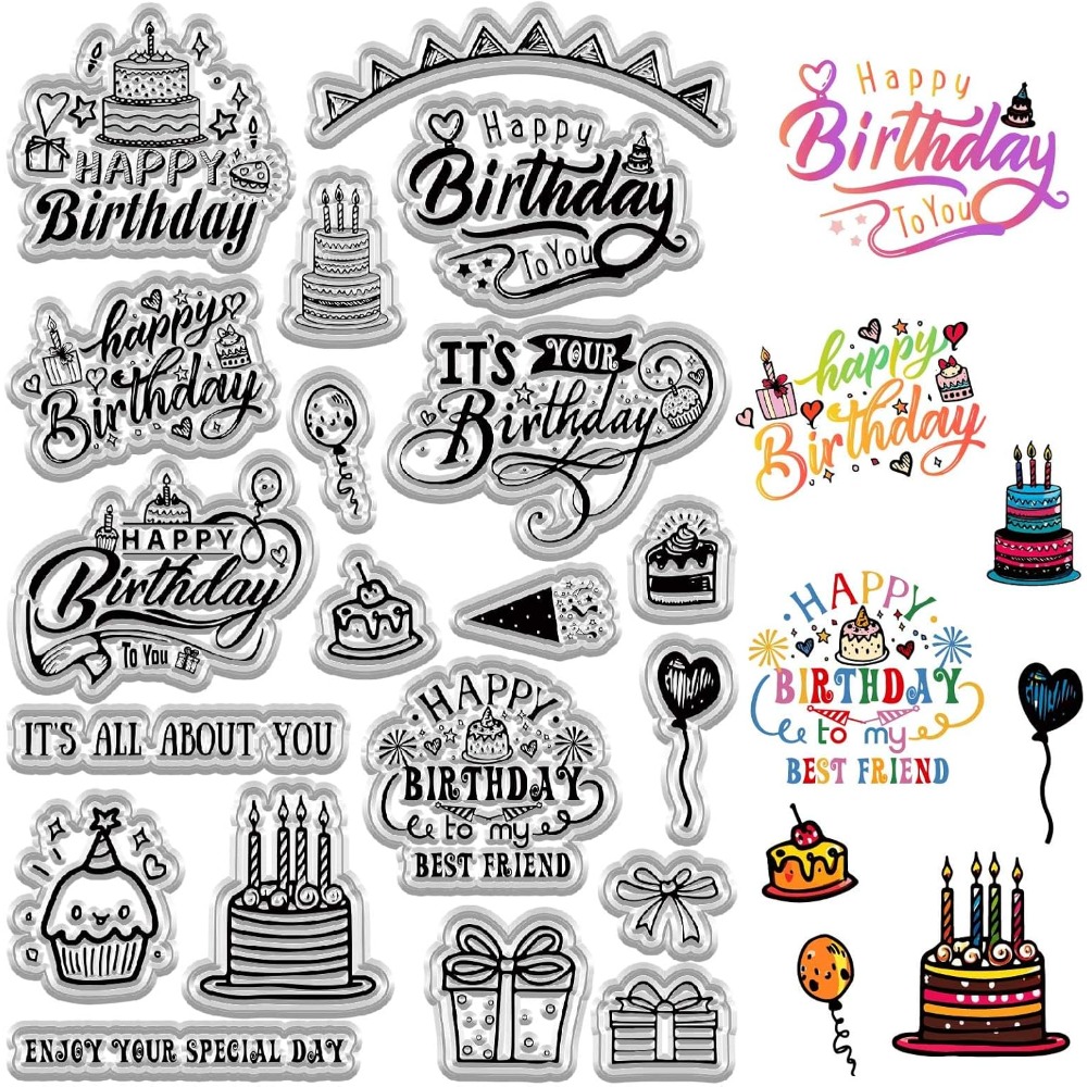 Timbres transparents joyeux an - Clear Silicone Stamps For Card Making avis et prix