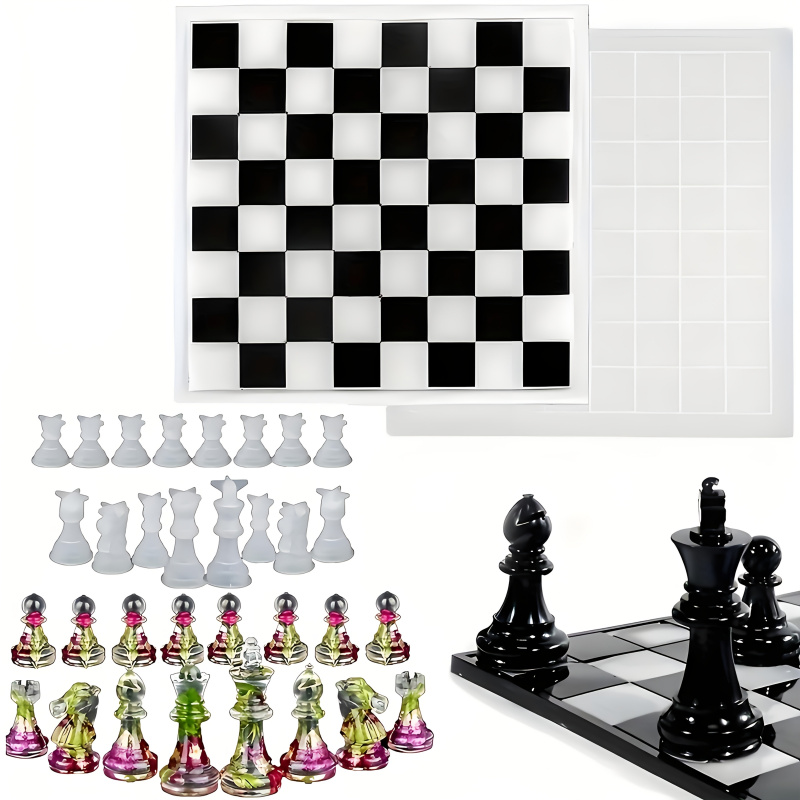 11 échiquier 16 ensemble de mo - Silicone Epoxy Resin Molds Set avis et prix