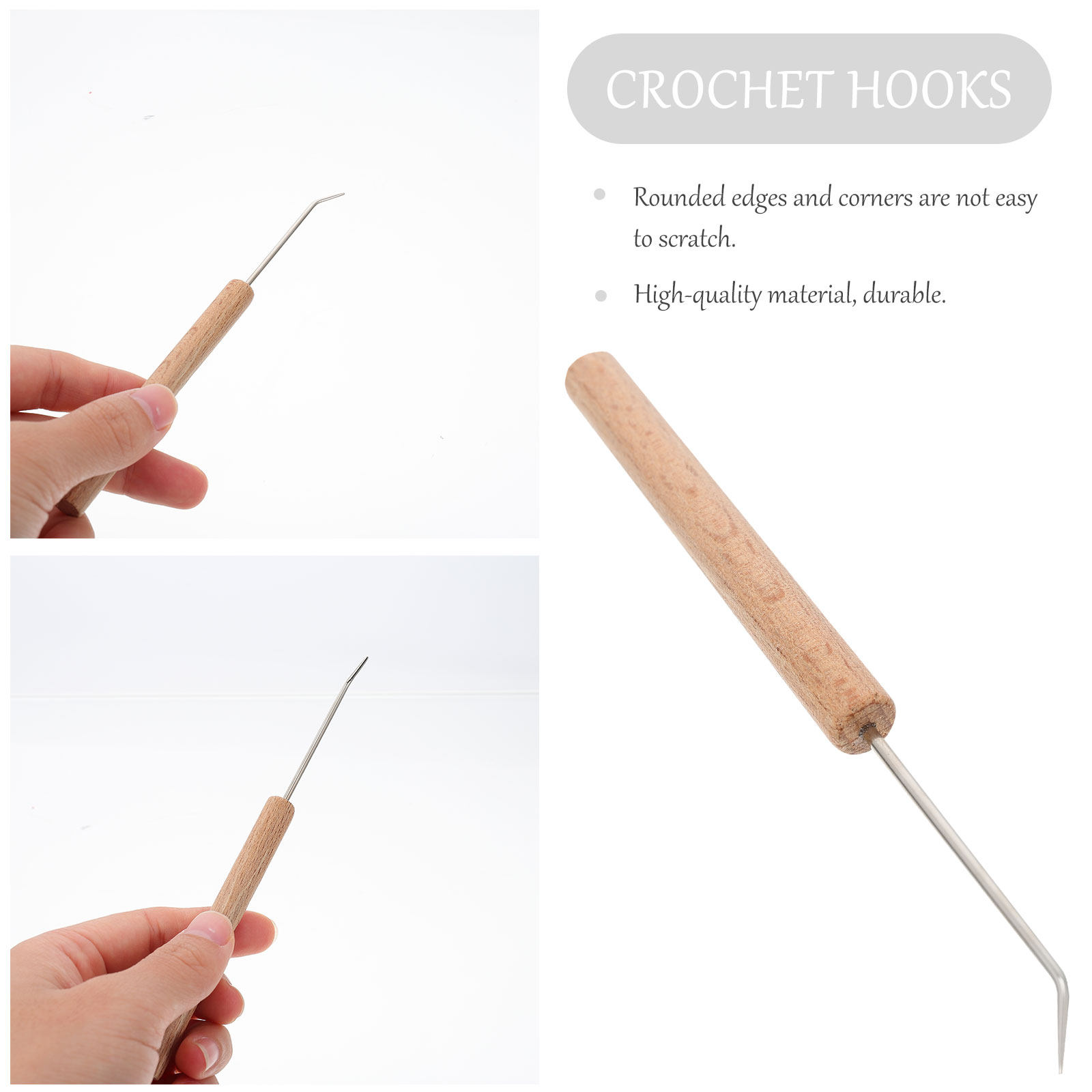 1 pièce de crochet exquis à ma - Wooden Crochet Hooks Ergonomic Handle avis et prix
