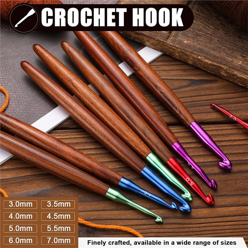 【DERNIÈRE CHANCE】Ensemble de c - Wooden Crochet Hooks Ergonomic Handle avis et prix