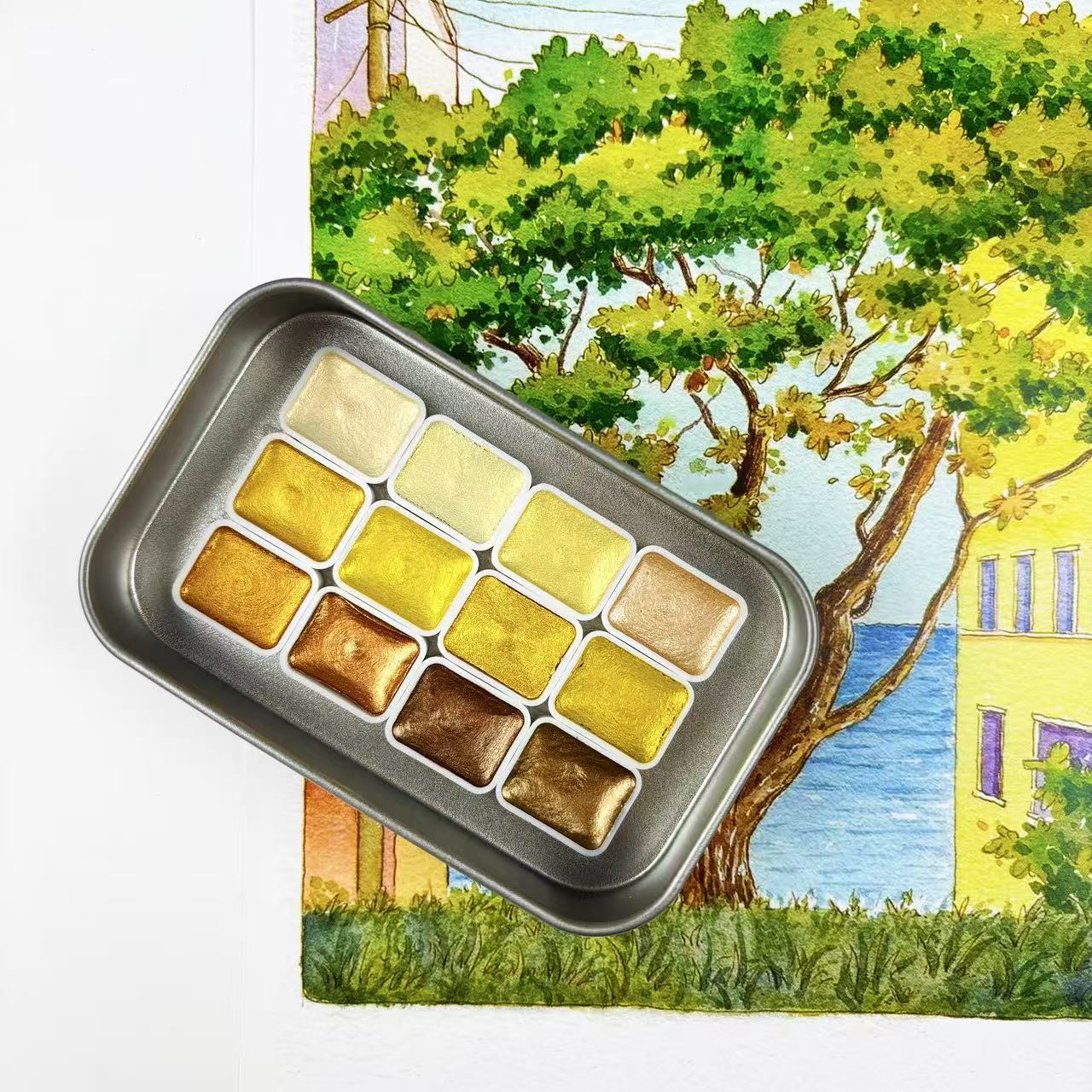 Un ensemble complet de pigment - Watercolor Paint Set Solid Pigment avis et prix